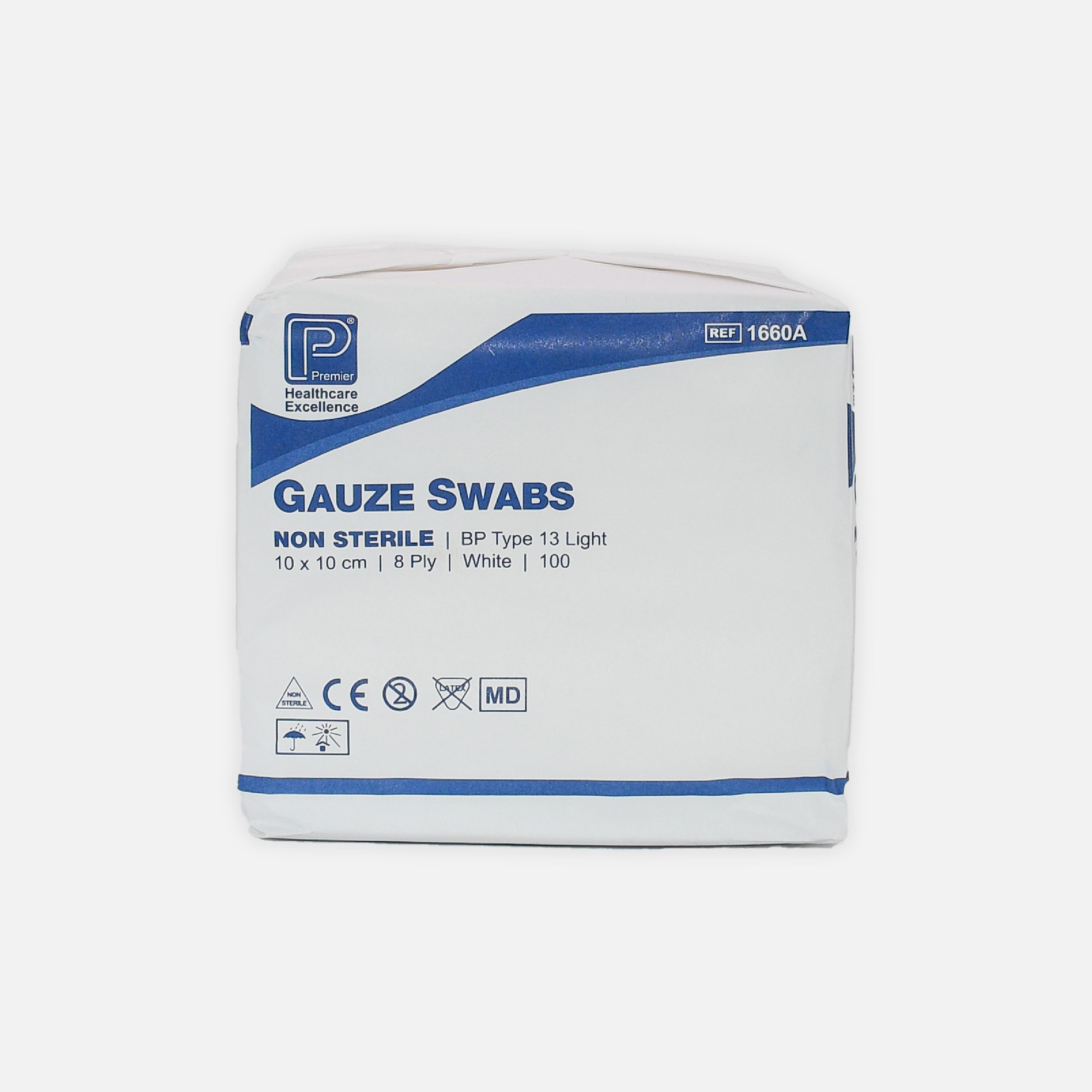 Gauze Swabs Non-Sterile BP 10x10cm 8 ply (Pack of 100)
