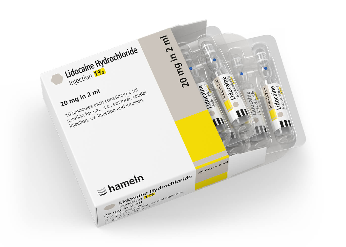 Lidocaine 1% 2ml (10x Ampoules)