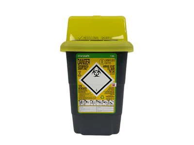Sharpsguard Bin Yellow 0.3L