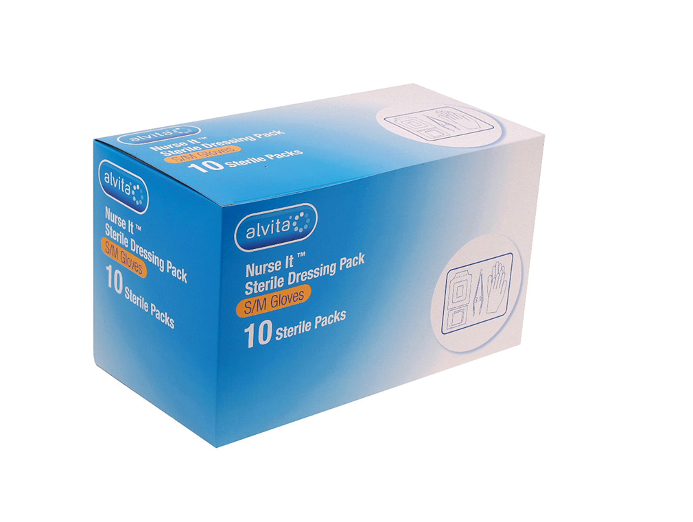 Nurse It Dressing Pack (S/M Gloves) (Box of 10)